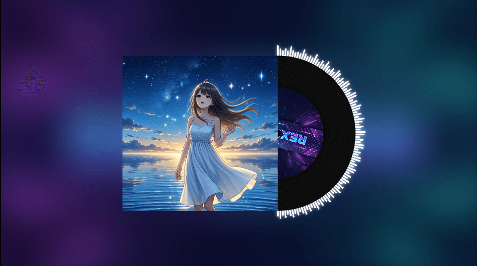 Vinyl Half-Arc music visualizer style preview